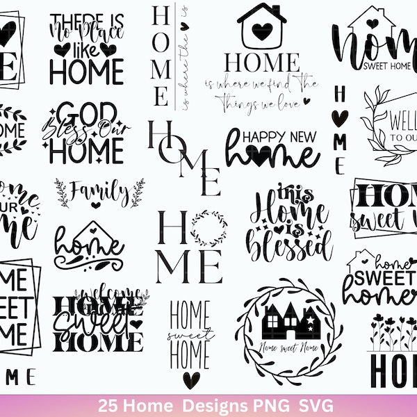 Home Sweet Home SVG Bundle, Home Sweet Home SVG, Home Sweet Home Design, Sweet Home Clipart, Sweet Home SVG, House svg Cricut cutfile bundle