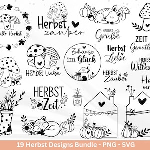 Fichier traceur d'automne - SVG d'automne - Couronne d'automne - SVG magique d'automne - Fichier laser d'automne - SVG de citrouille - SVG de renard - SVG de champignon - Dictons d'automne