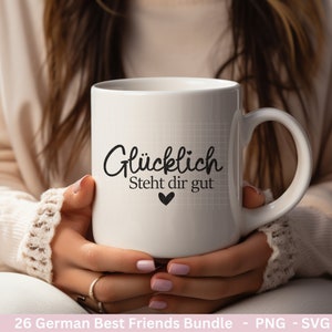 Deutsche Plotterdatei Danke Best Friends Svg Bundle Cricut Silhouette Lieblingsmensch Svg Schön das es dich gibt Du bist Toll Svg Bild 6