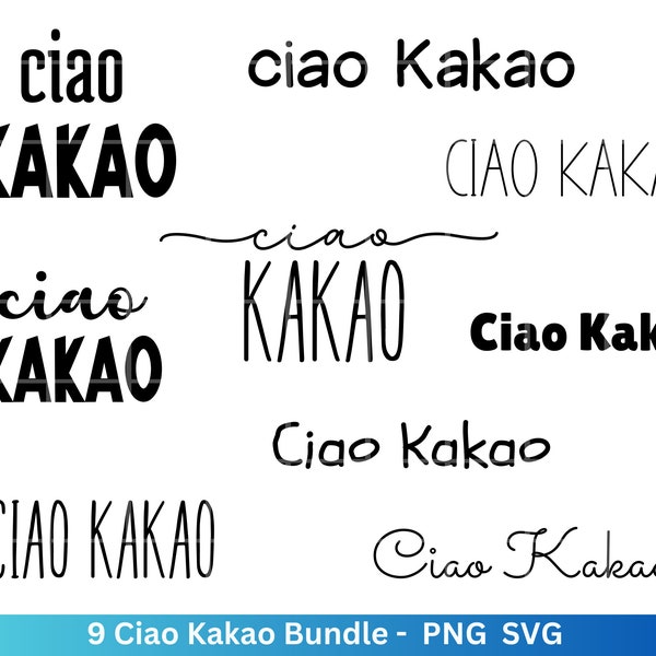 Ciao cocoa svg png bundle - Ciao cocoa plotter file - german sayings svg - shirt design svg - Cricut Silhouette Studio plotter file SVG