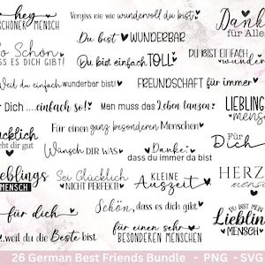 German plotter file Thank you - Best Friends svg bundle - Cricut Silhouette - Favorite person svg - It's nice that you exist - You're great svg