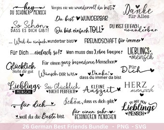 German plotter file Thank you - Best Friends svg bundle - Cricut Silhouette - Favorite person svg - It's nice that you exist - You're great svg