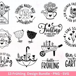 Frühling Plotterdatei - Hallo Frühling - Laserdatei Frühling - Cricut Svg - Ostern Svg - Frühling to go -Frühlings Bundle - Frühling Svg