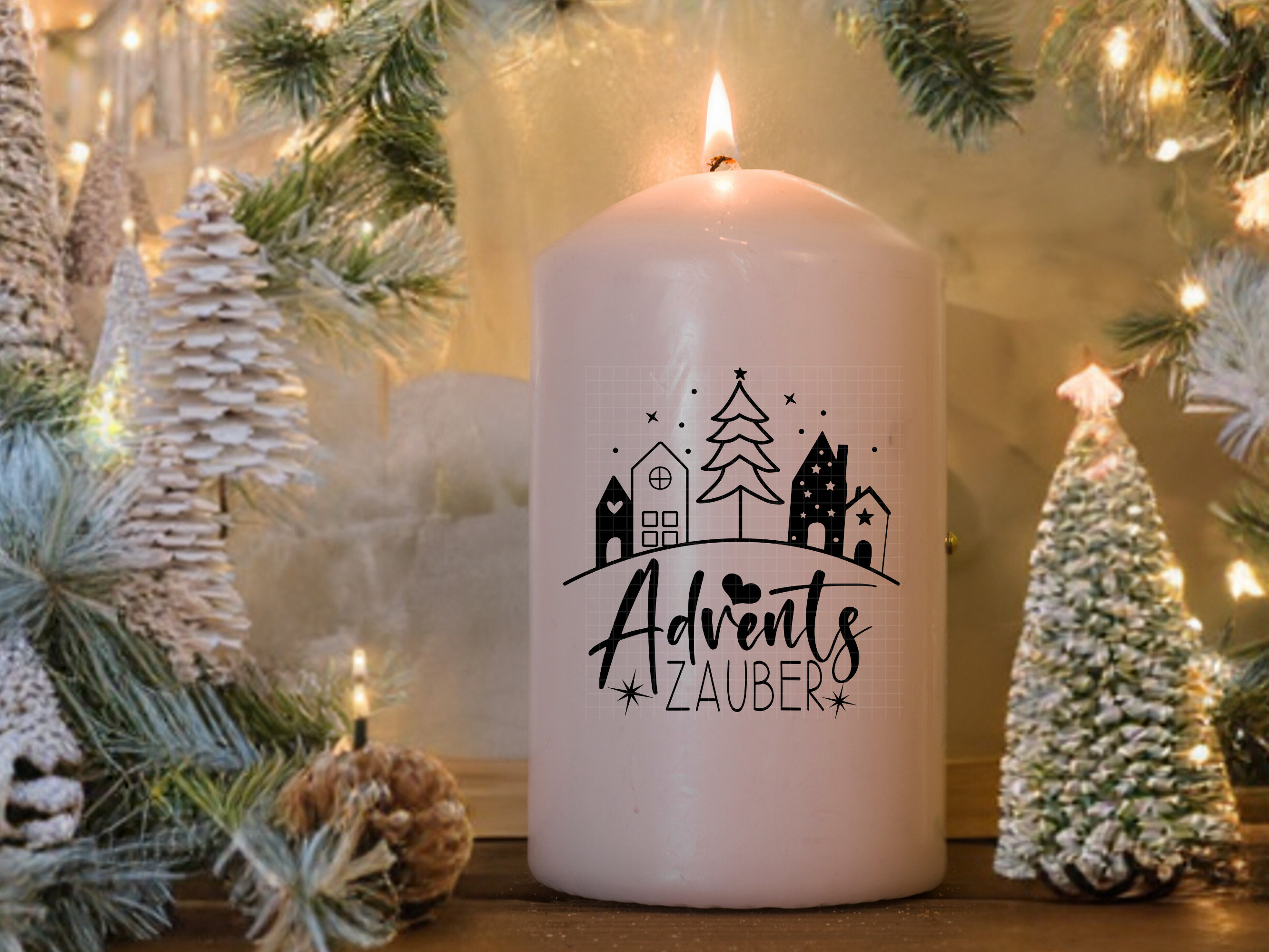 ALLAVA 2 Tatuaggi Per Candele Natalizi Formato A4 – Decorazione Fai Da Te Per Candele E Ceramica - 4