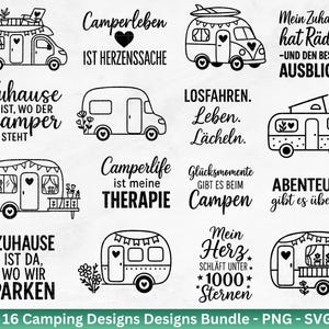 German plotter file Camping Svg Caravan Svg , Plotter file Camper, Camping sayings, Camping motorhome, Laser file Home Svg - Camper