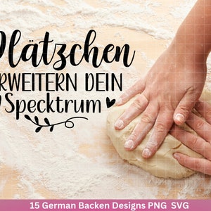 Deutsche Plotterdatei backen backen svg Bundle Plätzchen svg Deutsche