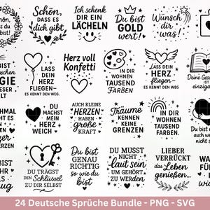 German sayings plotter file - Positive sayings svg - Svg file love - Inspirational quotes - Positive sayings svg - Laser file saying svg