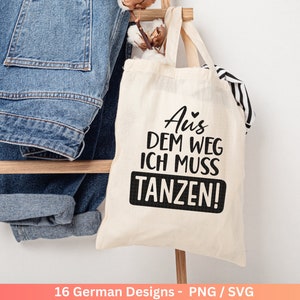 Deutsche Sprüche für Beutel Plotterdatei Taschensprüche Bundle svg Jutetasche plotten svg Cricut Silhouette Eine von den Juten Bild 5