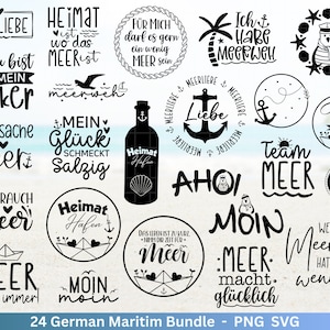 Paquete náutico alemán - Archivo de plotter Hello - Marítimo svg - Clipart náutico - Faro svg - Gaviotas svg - Bienvenido al norte svg - Cricut