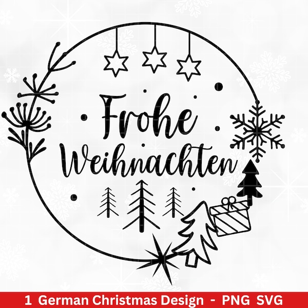 File plotter di Natale in formato SVG PNG - file plotter Natale tedesco - scritte Natale - Silhouette Cricut Download - oh albero di Natale