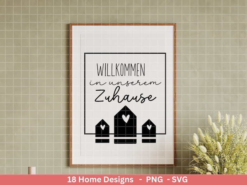 Plotterdatei Home svg Zuhause Schriftzug Sprüche svg Clipart Plotterdatei Deutsch Cricut Silhouette Studio Plotterdatei digital Bild 9