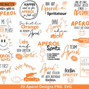 Pack Aperol allemand SVG PNG - Holy Aperoli SVG - Aperol Spritztour SVG - Cricut Silhouette Studio Plotter fichier SVG - Numérique - T-shirt SVG