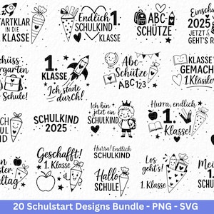 German plotter file school enrollment svg png - school start svg - school start sayings - Cricut Silhouette - school enrollment gift - school svg