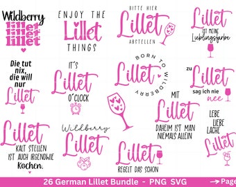 German Lillet svg png Bundle - Wildberry Lillet svg -  Alcohol svg - Cricut Silhouette Studio Plotterdatei SVG -  Digital - Shirt Design svg