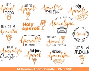 German Aperol svg png Bundle - Holy Aperoli svg -  Aperol Spritztour svg - Cricut Silhouette Studio Plotterdatei SVG -  Digital - Shirt svg