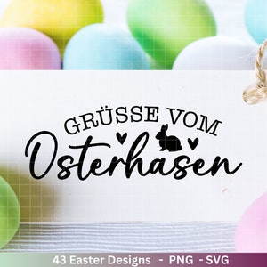 German Easter Plotter File Bundle svg Easter Designs German Easter Cricut Silhouette Easter Lettering Digistamp Happy Easter image 6
