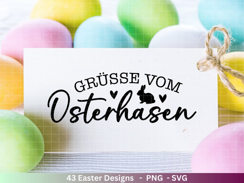 Deutsche Ostern Plotterdatei Bundle svg Ostern Designs deutsch Ostern Cricut Silhouette Ostern Schriftzüge Digistamp Frohe Ostern Bild 6