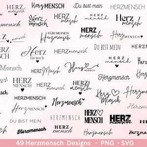 Duits plotterbestand Heart Person - Je bent geweldig - Favoriete persoon - Cricut Silhouette Studio - Heart Person Gift - With Love SVG Bundel