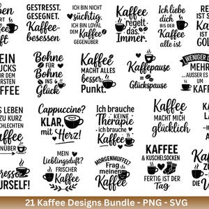 German plotter file coffee - coffee svg bundle - coffee cup svg - German sayings coffee - laser file coffee - Cricut svg - coaster
