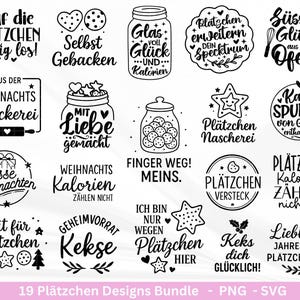 Plotterdatei backen Weihnachten - backen svg -  Deutsche Sprüche - Cricut svg - Keksdose Weihnachten Svg - Laserdatei Holz - Vorratsdose Svg