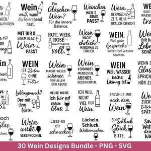 German plotter file wine sayings bundle - wine svg - wine sayings svg - Cricut svg - wine o clock - alcohol svg - coaster sayings