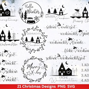 Weihnachten  Plotterdatei Svg Png - Plotterdatei Home - Schriftzüge Weihnachten deutsch - Silhouette Cricut Download - Weihnachtsgeschenk