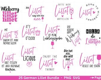 German Lillet svg png Bundle - Wildberry Lillet svg -  Alcohol svg - Cricut Silhouette Studio Plotterdatei SVG -  Digital - Shirt Design svg