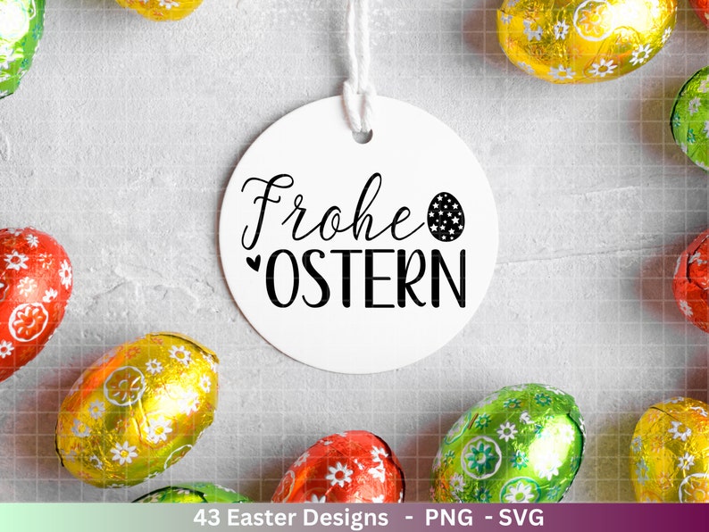 Deutsche Ostern Plotterdatei Bundle svg Ostern Designs deutsch Ostern Cricut Silhouette Ostern Schriftzüge Digistamp Frohe Ostern Bild 7