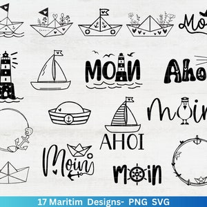 Archivo de trazador de gaviota de Moin: archivo SVG marítimo para Cricut y Silhouette: Saludos costeros, Anchorage, Ahoy, Sea Love, Bienvenido al norte