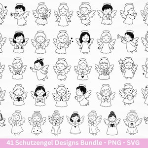 Plotter file guardian angel - angel svg - laser cut angel - laser file guardian angel svg - angel stencils svg - Cricut svg - Christmas svg