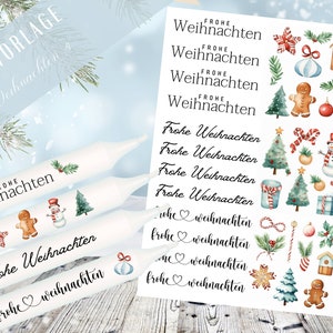 Weihnachten PDF Vorlage - Kerzen Tattoo Vorlage - Kerzen selbst gestalten - Kerzensticker Weihnachtszeit - Winterlicht Adventskerzen Deko