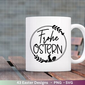 Deutsche Ostern Plotterdatei Bundle svg Ostern Designs deutsch Ostern Cricut Silhouette Ostern Schriftzüge Digistamp Frohe Ostern Bild 3