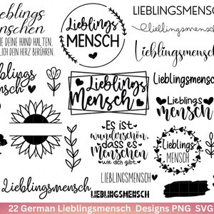 German plotter file Favorite person - You are great - Cricut Silhouette Studio plotter file - Heart person gift - With love SVG bundle