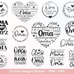 Plotterdatei Oma - Großmutter - Oma svg - Deutsche Sprüche Svg - Familie Svg - Cricut svg - Laserdatei Oma - Geschenk Oma - Muttertag Oma