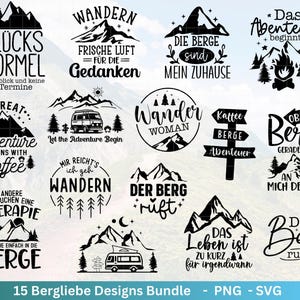 Plotterdatei Wandern - Bergliebe Svg - Wandern Svg - Plotterdatei Camper, Camping Sprüche, Berge Svg - Urlaub Svg - Wanderlust - Laserdatei