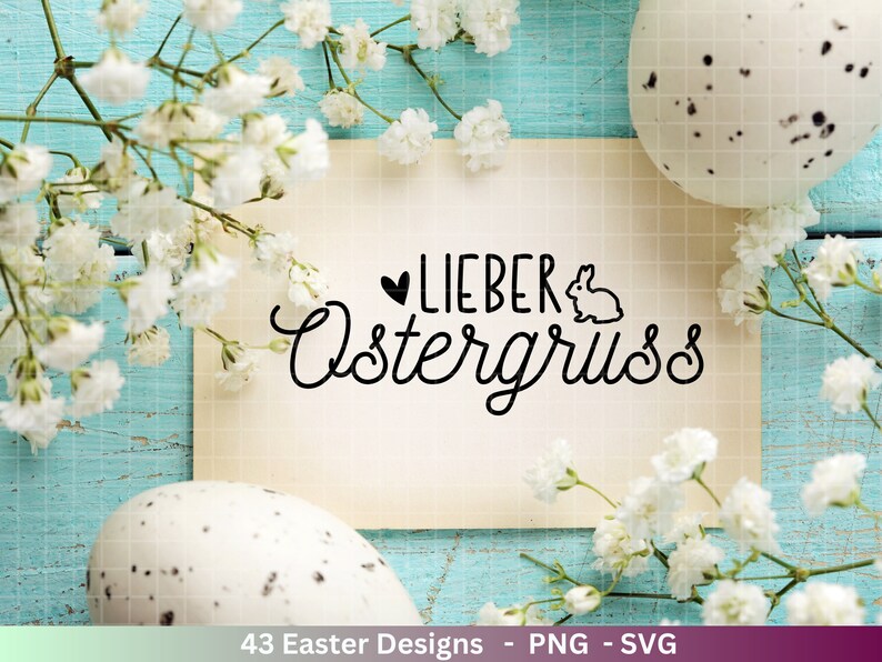 Deutsche Ostern Plotterdatei Bundle svg Ostern Designs deutsch Ostern Cricut Silhouette Ostern Schriftzüge Digistamp Frohe Ostern Bild 8