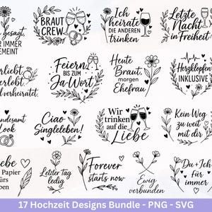 Plotter file Bride SVG Bundle - Wedding Party - Bridesmaid - JGA - Engagement Party - Bride Shirts - Wedding Svg - Wedding Gift