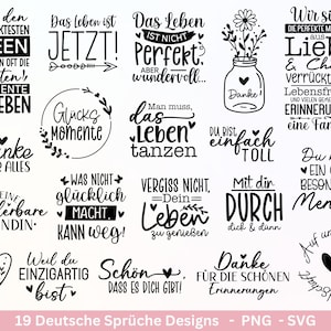 Plotterbestand Bedankt - Beste Vrienden Svg-bundel - Cricut Silhouette - Favoriete persoon Svg - Het is leuk dat je bestaat - Duitse gezegden svg