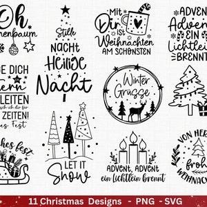 Plotterdatei Weihnachten -  Winterzauber svg- Schriftzüge Weihnachten deutsch - Silhouette Cricut Oh Tannenbaum svg - Plotterdatei Advent