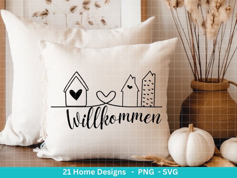 Plotter file Home svg Home lettering sayings svg Clipart plotter file German Cricut Silhouette Studio plotter file digital image 2