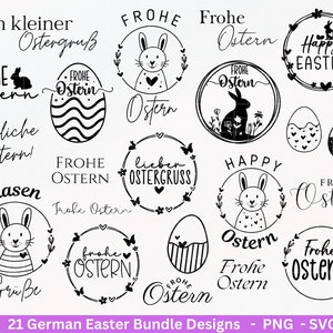 Deutsche Ostern Plotterdatei Bundle svg - Ostern Designs deutsch - Ostern Cricut Silhouette  - Ostern Schriftzüge - Digistamp Frohe Ostern