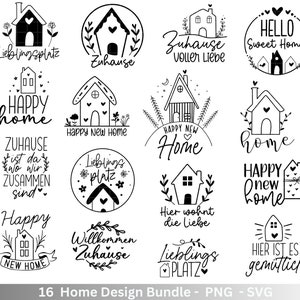 Plotter file Home svg - Home lettering sayings svg - Clipart plotter file German - Cricut Silhouette Studio plotter file - digital
