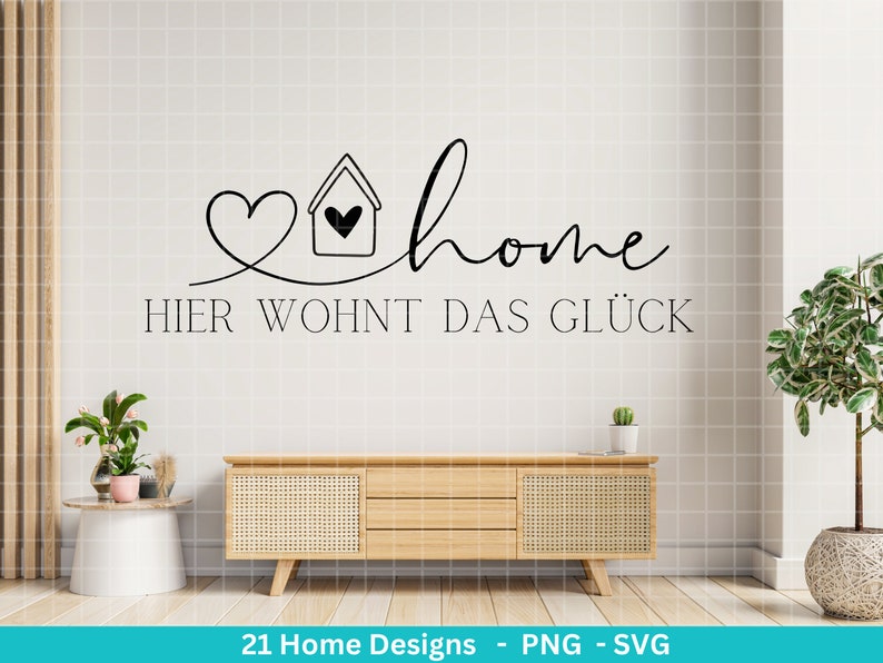 Plotter file Home svg Home lettering sayings svg Clipart plotter file German Cricut Silhouette Studio plotter file digital image 8