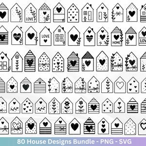 Häuser Plotterdateien Svg - Plotterdatei Home - Weihnachten Häuser svg - Blumen Häuser - Silhouette  Cricut - Laserdatei Häuser - Haus Svg