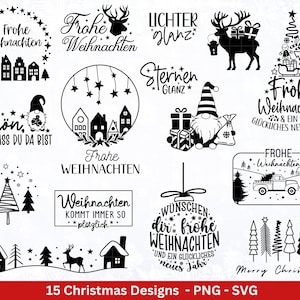 Plotterdatei Weihnachten -  Frohe Weihnachten svg- Deutsche Weihnachtssprüche - Laserdatei Weihnachten - Winterzauber - Winter svg - Cricut