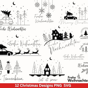 Weihnachten  Plotterdatei Svg Png - Plotterdatei Home - Schriftzüge Weihnachten deutsch - Silhouette Cricut Download - Weihnachtsgeschenk