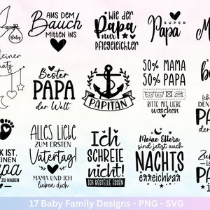Duits plotterbestand Baby - Van de buik recht naar het hart Babybody - Babyshowercadeau Svg - Vadercadeau - Vaderdag Svg - Papa