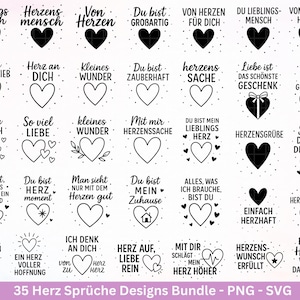 Duitse plotterbestand Herzensmensch-Danke Svg - Beste Vriend Svg - From the Heart Svg Cricut - Favoriete persoon Svg - Kerstcadeau
