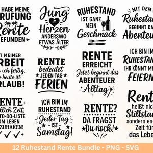 Plotter file pension - pensioner sayings - gift pension - heart svg - retirement svg - German sayings - laser file pension - retirement gift