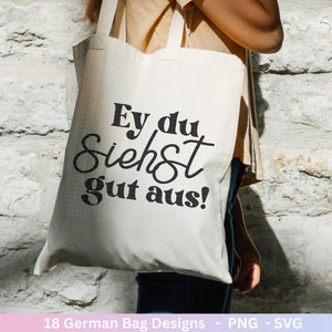 Deutsche Sprüche für Beutel Plotterdatei Taschensprüche Bundle svg